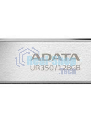 Флешка USB ADATA UR350 (UR350-128G-RSR/BK), 128Gb, USB 3.2, R/W 100/15, серебристый/черный