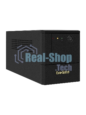 Источник бесперебойного питания ExeGate SpecialPro UNB-1000.LED.AVR.4SH.USB (1000VA/700W,LED, AVR, 4*Schuko, USB, батарея 12V 7.2Ah - 2 шт., металлический корпус, Black)