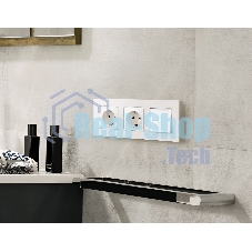 Лицевая панель ALFA (Белый матовый) для 1-кл выключателей QUANT AP1210