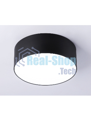 Потолочный светодиодный светильник Ambrella light FV5514 BK черный LED 15W 4200K D120*58 (Без ПДУ)
