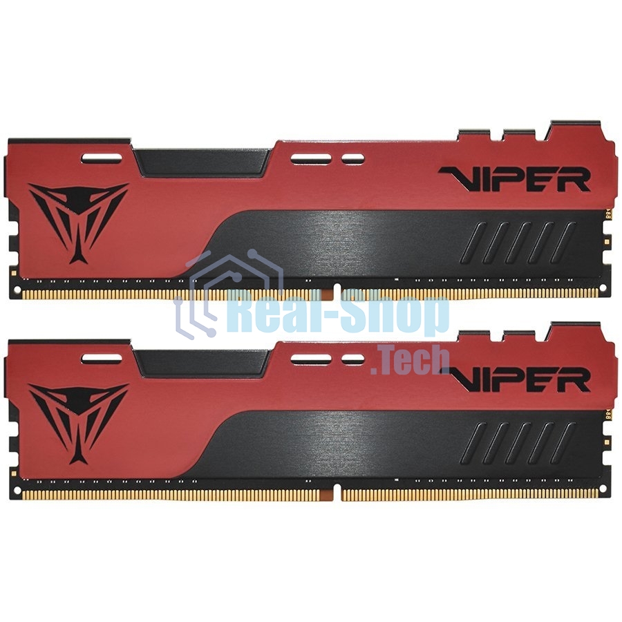 Оперативная память Patriot Viper Elite II, DDR4, 32GB (1x32 GB), 3200 MHz, CL18, DIMM, радиатор, красный, черный