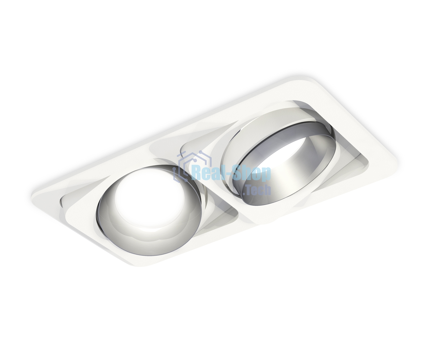 Комплект встраиваемого поворотного светильника Ambrella light XC7663023 SWH/MCH белый песок/хром матовый MR16 GU5.3 (C7663, N7033)