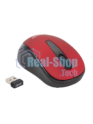 Мышь беспроводная Acer OMR136 красный, 1000 dpi, радиоканал, USB, кнопки - 3