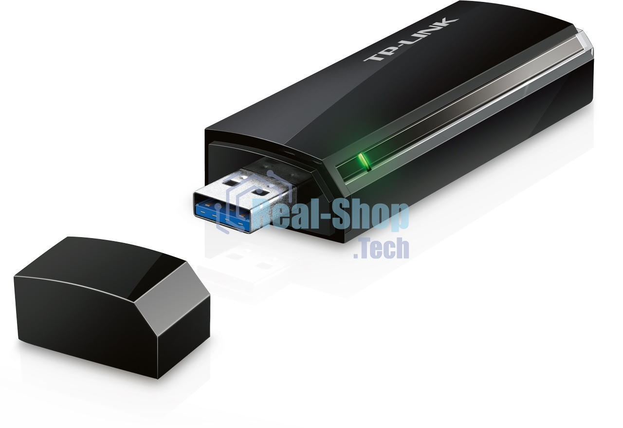 Маршрутизатор TP-Link SOHO Archer T4U AC1200 Dual Band Wireless USB Adapter, Realtek, 2T2R, 867Mbps at 5Ghz + 300Mbps at 2.4Ghz, 802.11ac/a/b/g/n, WPS button, USB 3.0 interface, 1 USB extension cable, internal antenna