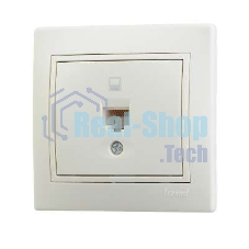 Розетка компьютерная 1-м СП Мира RJ45 крем/крем Lezard 701-0303-139