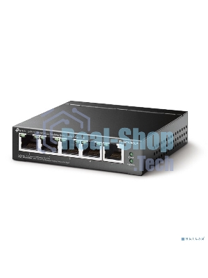 Коммутатор 5-Port 10/100Mbps Unmanaged Switch with 4-Port PoE, meta case, desktop mount, PoE budget 41W.