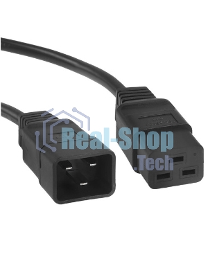 Шнур питания с фиксатором ЦМО IEC 60320 C19/IEC 60320 C20, 16 А/250 В (3 х 1,5), 1,8 м, синий