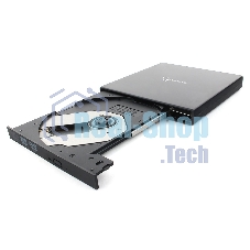 Оптический привод внешний с интерфейсом USB Gembird DVD-USB-02 пластик, черный