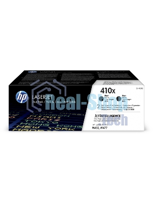 Картридж лазерный HP 410X черный двойная упаковка увеличенной емкости (CF410XD) для HP CLJ M477/M452/M377dw 2 х 6 500 стр.