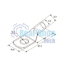 Наконечник Rexant ТМЛ 4–5–3 (4 мм² - Ø 5 мм) ГОСТ 7386-80 (в упак. 10 шт.)