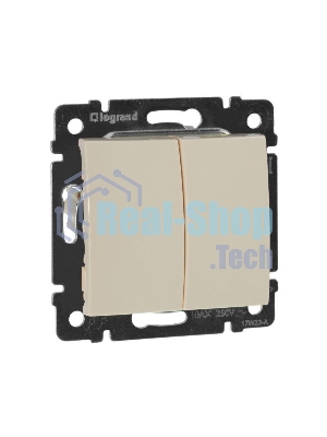 Выключатель Legrand 774305 Valena двухклавишный 10 AX(слоновая кость)