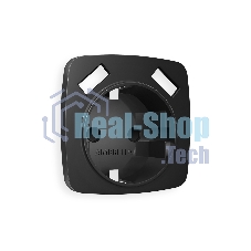 Лицевая панель OMEGA (Черный матовый) для электрической розетки с/з со шторками 2USB A+A QUANT OP8090