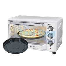 Мини-печь Sakura SA-7001WP 35л, духовка 1600 Вт,, механ.управление, 3 режима работы духовки (верх, низ, верх+низ), таймер на 60 минут, регулировка температуры духовки, комплектация - металлическая решетка, противень, круглая форма для выпечки (230х50 мм), ухват. белый.