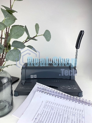 Переплетчик ГЕЛЕОС БП-12 на пластиковую пружину, А4, ручная перфорация 12 листов, переплет макс до 500 л., глубина перфорации 3,5-5,5 мм