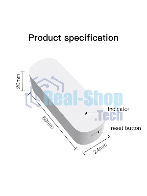Датчик вибрации MOES Vibration Sensor ZSS-Z-VBR, Zigbee, AAA 2шт х 1.5 V