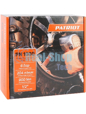 Пневмогайковерт ударный Patriot PN 1000, 900 Нм, 204 л/мин, 8000 об/мин