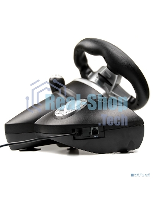 Игровой руль Dialog GW-155VR CyberPilot - эф.вибрации, 2 педали, рычаг ПП, PC USB