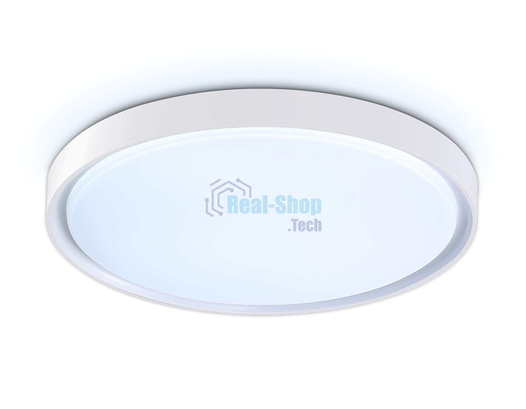 Потолочный светодиодный светильник Ambrella light FZ1246 WH белый IP54 12W 5000K D240*60 (Без ПДУ)