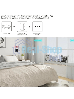 Датчик вибрации MOES Vibration Sensor ZSS-Z-VBR, Zigbee, AAA 2шт х 1.5 V
