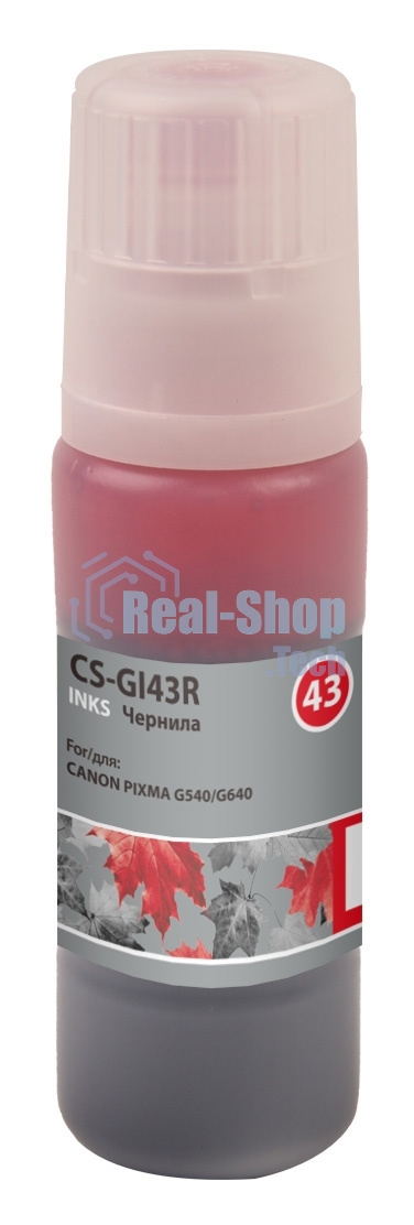Чернила Cactus CS-GI43R красный60мл для Canon Pixma G640/540