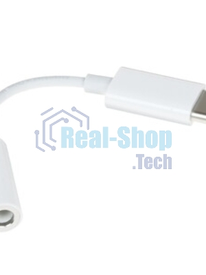 Переходник Apple A2049 MW2Q3FE/A Jack 3.5 (f)-USB Type-C (m) 0.1м белый
