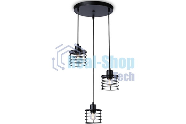 Светильник Ambrella light TR8081/3 BK черный E27*3 max 40W D372*1170