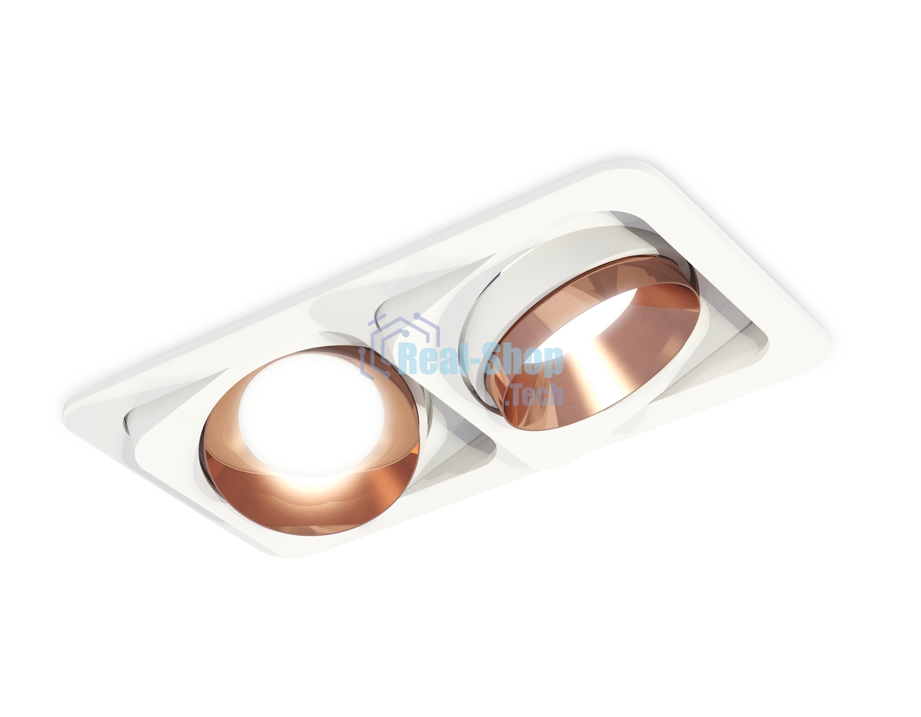 Комплект встраиваемого поворотного светильника Ambrella light XC7663025 SWH/PPG белый песок/золото розовое полированное MR16 GU5.3 (C7663, N7035)