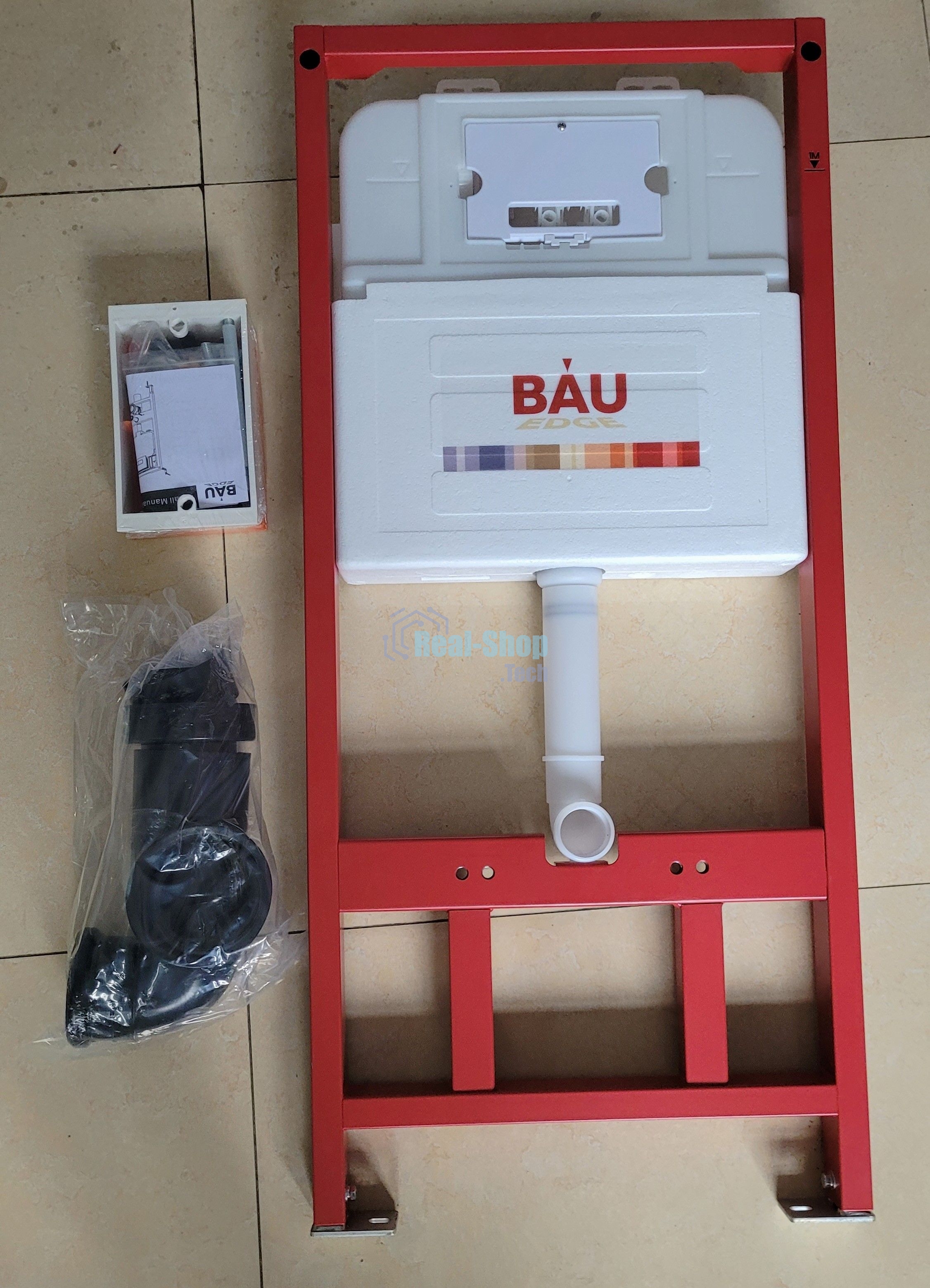 Инсталляция BAU PRO для подвесного унитаза, клавиша смыва BAU Stil антивандальная для системы двойного слива, нержавеющая сталь сатин