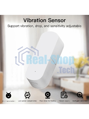 Датчик вибрации MOES Vibration Sensor ZSS-Z-VBR, Zigbee, AAA 2шт х 1.5 V