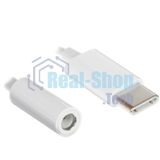 Переходник Apple A2049 MW2Q3FE/A Jack 3.5 (f)-USB Type-C (m) 0.1м белый