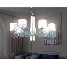 Люстра Ambrella light LH56013/7 BS/FR латунь/белый матовый E14*7 max 40W D790*1260