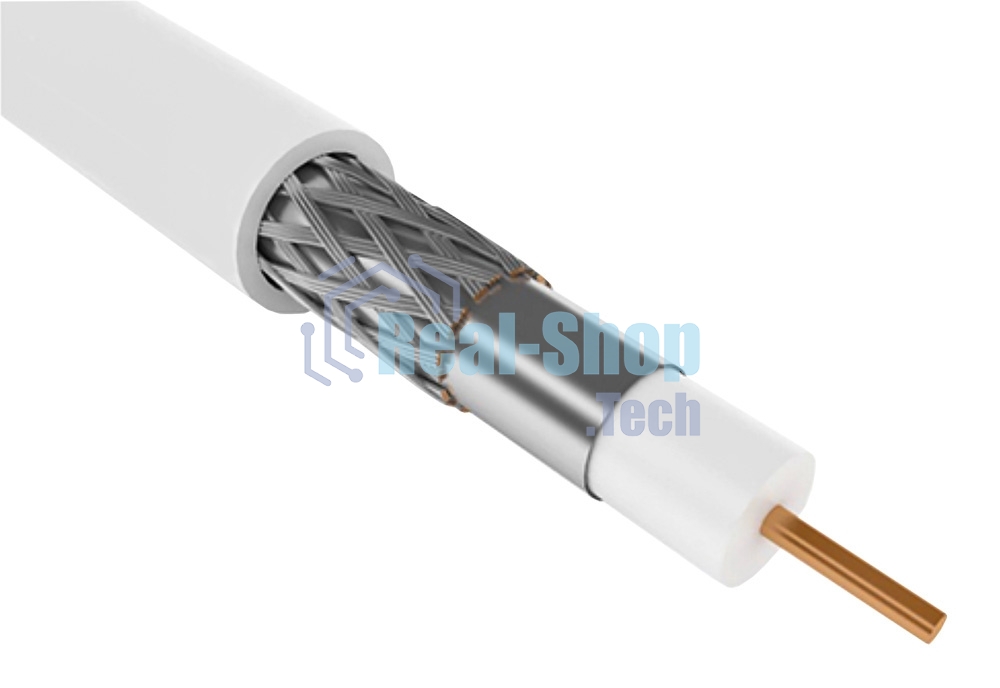 Кабель коаксиальный ITK CC1-R6F1-111-300-G RG-6 F/UTP общий экран 75Om PVC внутренний 300м белый