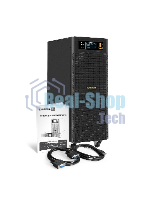 Источник бесперебойного питания On-line ExeGate PowerExpert TL-575-6kVA.192V.LCD.AVR.T.USB.RS232.SNMP 6000VA/6000W, On-Line, PF=1, LCD, клеммы, RS232, USB, SNMP-slot, встроенные батареи 12V 7.2Ah - 16шт, возможность подключения до 4 внешних батарейных блоков 192В, Tower, металлический корпус на колесиках, черный