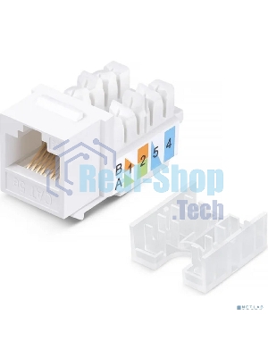 Модуль универсальный Cabeus, keystone, 1хRJ45(8P8C), 90°, кат. 5е, неэкр., белый