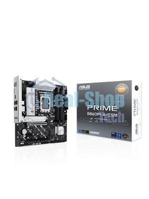 Материнская плата ASUS PRIME B860M-A-CSM, LGA1851, Intel B860, 4xDDR5, 4xSATA, 2xM.2, 1xPCIe 5.0 x16, 1xPCIe 4.0 x4, 1xPCIe x1, 2xDP, 1xHDMI, 1x2.5Gb LAN, 4xUSB 2.0, 2xUSB 3.2 Gen 1, 1xUSB 3.2 Gen 2, 1xUSB-C, 3x3.5 мм, 7.1, mATX
