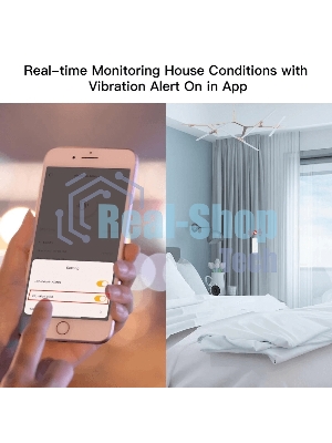 Датчик вибрации MOES Vibration Sensor ZSS-Z-VBR, Zigbee, AAA 2шт х 1.5 V