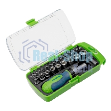 Отвертка Сибртех ревер. + биты, 41 пред., PH+PZ+SL+H+T, CrV, 2к рукоятка
