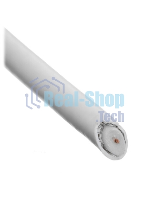 Кабель коаксиальный Cablexpert, RG-6U-CS-2, 75 Ом, 64%, 1 мм, CCS, белый, 100 м