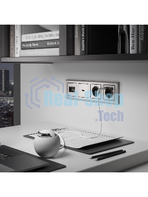 Накладка для розетки HDMI (глянцевый никель)