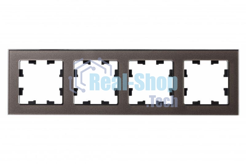 Рамка 4-м AtlasDesign Nature стекло мокко SchE ATN320604