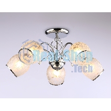 Светильник Ambrella light TR3188/5 CH/CL/FR хром/прозрачный/белый матовый E27/5 max 40W D600*285