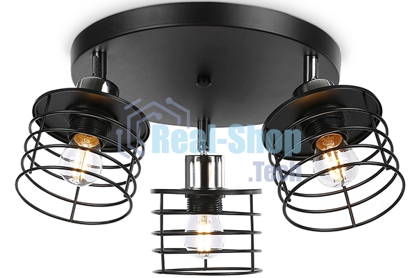 Светильник Ambrella light TR8092/3 BK/CH черный/хром E27*3 max 40W D372*190