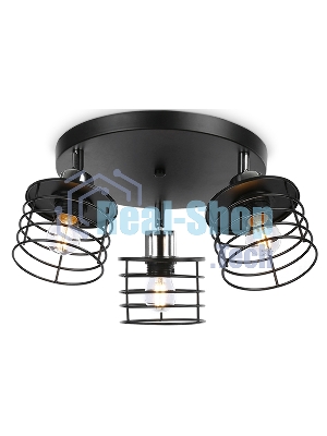 Светильник Ambrella light TR8092/3 BK/CH черный/хром E27*3 max 40W D372*190