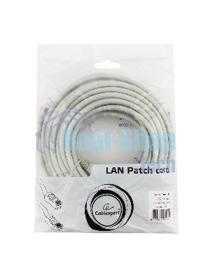 Патч-корд UTP Cablexpert PP6U-10M cat.6, 10м, литой, многожильный, серый