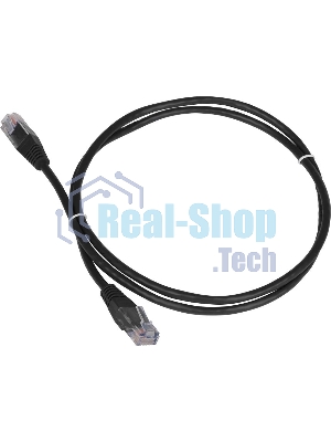 Патч-корд Lanmaster TWT UTP кат.5e, с заливными колпачками, 1.0 м, черный