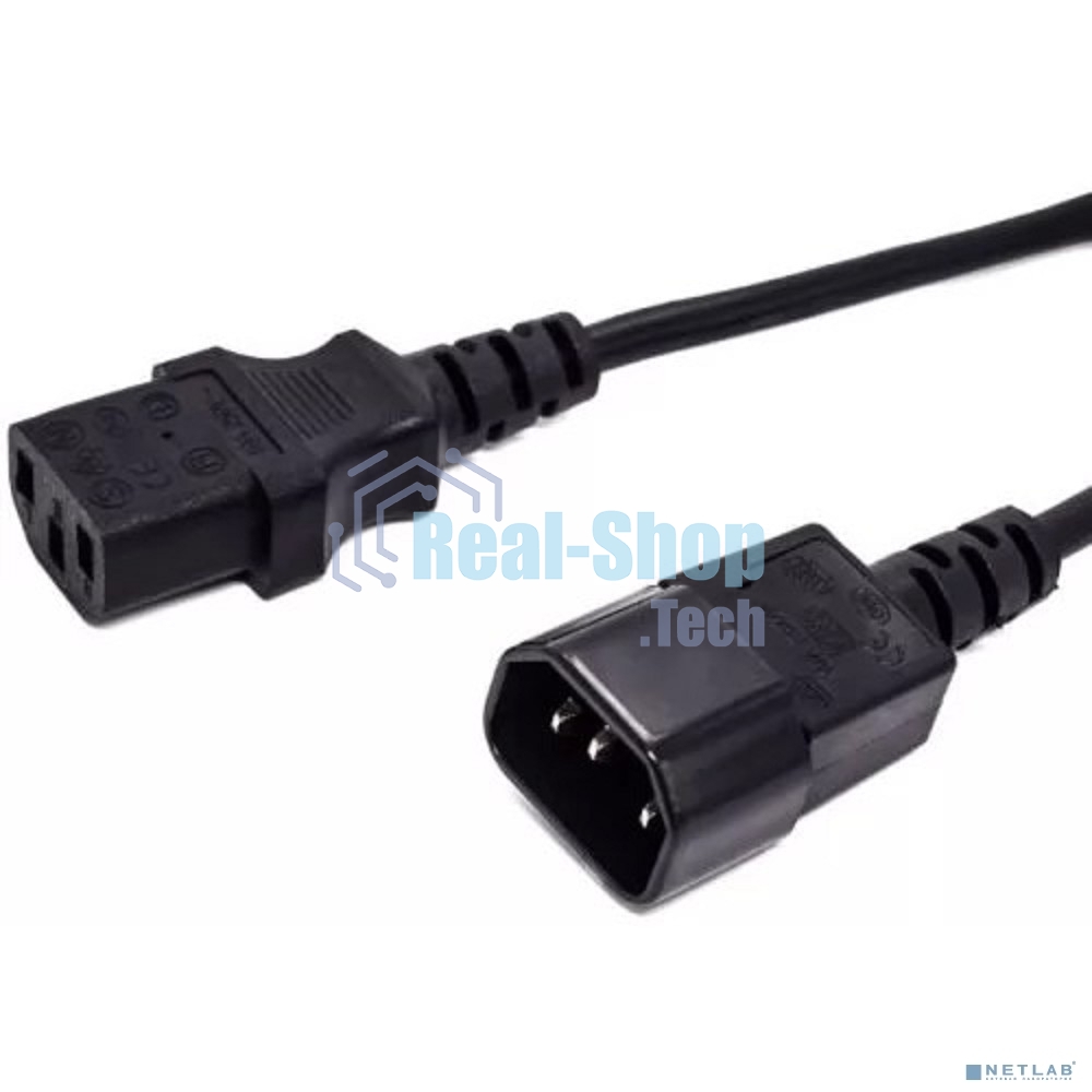 Кабель питания Filum FL-PC16-C13-C14-3M С13- C14, 3х1 мм?, 220В, 10A, черный, 3 м.[FL-PC16-C13-C14-3M]