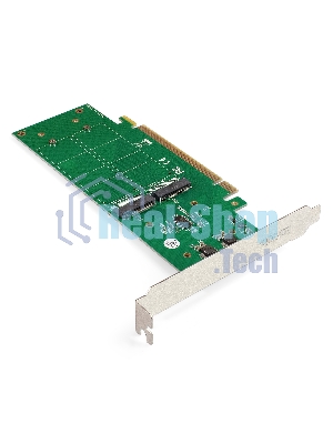 Переходник ExeGate EXE-597E4 (4 x M.2 M key -> PCI-E x16 v3.0, для установки четырех SSD M.2 2230/2242/2260/2280/22110 M key NGFF в слот PCI-E, материнская плата должна быть c функции Bifurcation PCI-E)