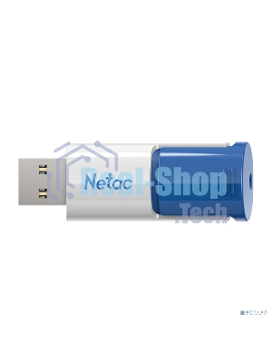 Флешка USB Netac U182 Blue (NT03U182N-064G-32BL), 64Gb, USB 3.0, R/W 70/30, белый/синий