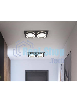 Светильник Ambrella light TN52424/2 BK/FR черный/белый матовый GX53 max 12W 210*105*45