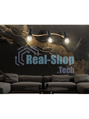 Светильник Ambrella light TR8657/3 BK/GD черный/золото E14/3 max 60W 550*100*185